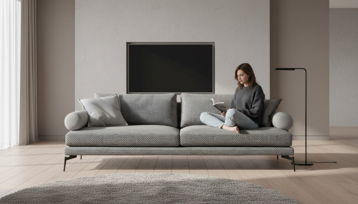 Sofa do salonu, w której mieszka komfort