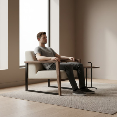 Fotel do salonu w stylu minimalistycznym, maksymalny komfort