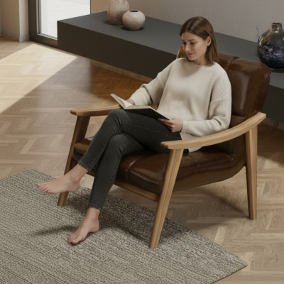 Fotel w eleganckim minimalistycznym stylu, maksymalny komfort