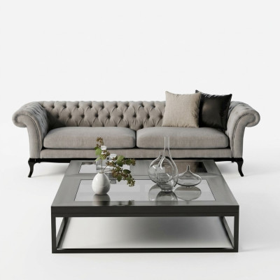 Sofa 3-osobowa w nowoczesnym stylu, piękno formy, komfort