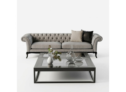 Sofa 3-osobowa w nowoczesnym stylu, piękno formy, komfort