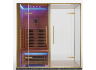 Dampfsauna Sauna 2-in-1 Wellnesskabine Saunaraum Heimsauna 200x100 cm