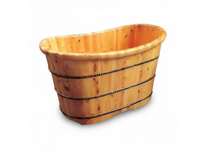 Badewanne Holzbadewanne Holzzuber Bad Entspannungsbad Badezuber 120x65 cm