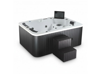 Whirlwanne Whirlpool Blubberbad Hydromassagewanne Spa-Bad Sprudelbad 215x160 cm
