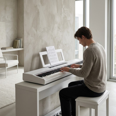 Cyfrowe pianino w eleganckiej obudowie z doskonałą jakością dźwięku