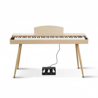 Cyfrowe pianino fortepianowe do domu Klawiatura cyfrowa 135cm Jasnobrązowy