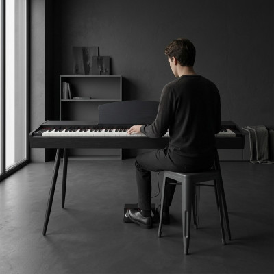 Cyfrowe pianino stage w kolorze brązowym do domu