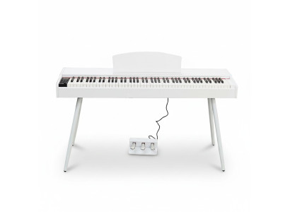 Cyfrowe pianino fortepianowe w połysku białym