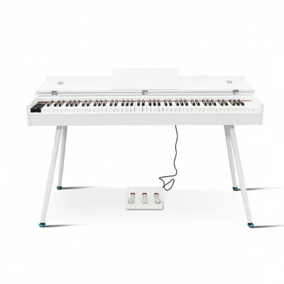 Cyfrowe pianino stage błyszczące białe