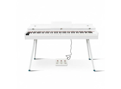 Cyfrowe pianino stage błyszczące białe