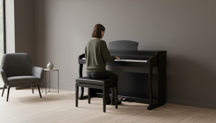 Czarny cyfrowy fortepian stage fortepiano błyszczące fortepian do domu