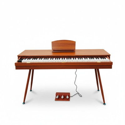 Cyfrowe pianino sceniczne czarne błyszczące vintage