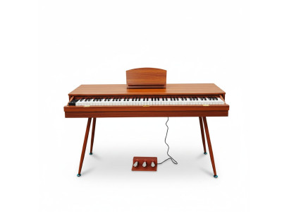 Cyfrowe pianino sceniczne czarne błyszczące vintage