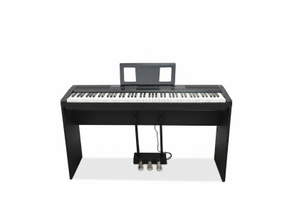 Cyfrowe pianino sceniczne w połysku czarnym