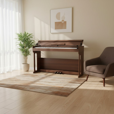 Cyfrowe pianino do domu 137cm Brązowe