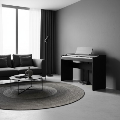 Cyfrowe pianino do domu 137cm Czarne
