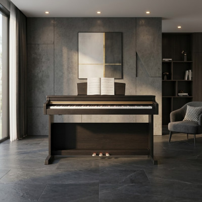 Cyfrowe pianino do domu Klawiatura cyfrowa 137cm Czarne