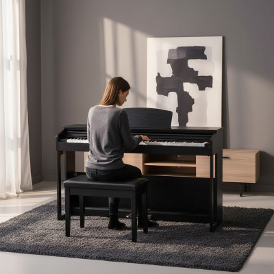 Cyfrowe pianino do domu 138cm Czarne