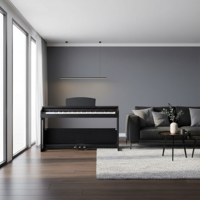 Cyfrowe pianino do domu 138cm Czarne