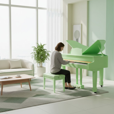 Cyfrowe pianino fortepianowe z błyszczącym wykończeniem