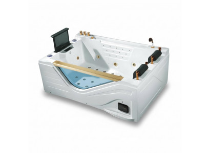 Badewanne Whirlpool Blubberbad Hydromassagewanne Spa-Bad Whirlwanne 195x130 cm