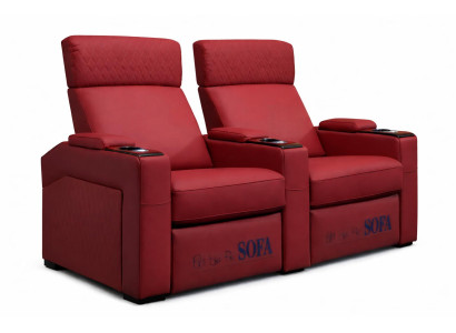 2-Sitzer Sessel Moderner Stil Ledersessel Sessel mit Getränkehaltern