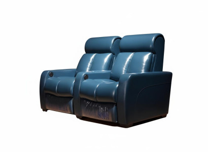 2-Sitzer Sessel Farbe Blau Moderner Stil Sessel mit USB-Ladeanschluss