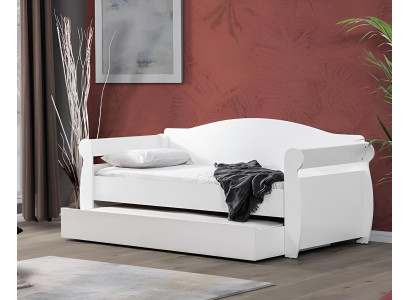 Ausziehbares Tagesbett Weiß für Schlafzimmer und Gästezimmer