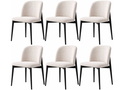 6x Stuhl Stil modern Farbe weiß schwarz Wohnzimmer neu Holz weich
