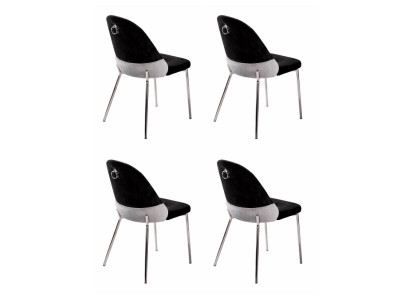 4x Stühle Stil modern Farbe schwarz neu Esszimmer praktisch bequem weich