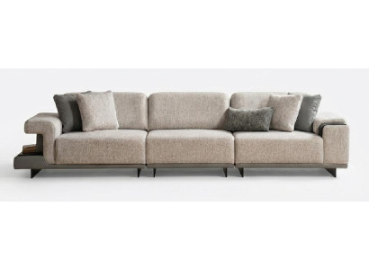 5-Sitzer Sofa Grau Modern Designer-Sofa Komfortabel Stoff Gemütlich