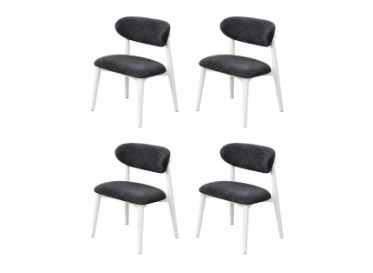 4x Stühle Stil modern Farbe schwarz weiß neu weich bequem vielseitig