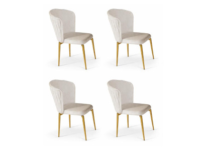 4x Stühle Stil modern Farbe weiß neu Esszimmer bequem vielseitig weich