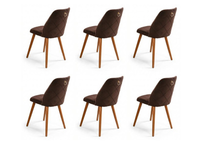 6x Stühle Stil modern Farbe braun bequem neu Esszimmer komfortabel