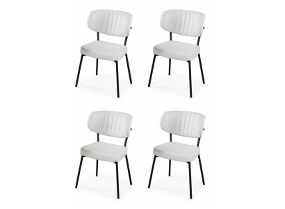 4x Stühle Stil modern Farbe weiß bequem neu Esszimmer komfortabel weich