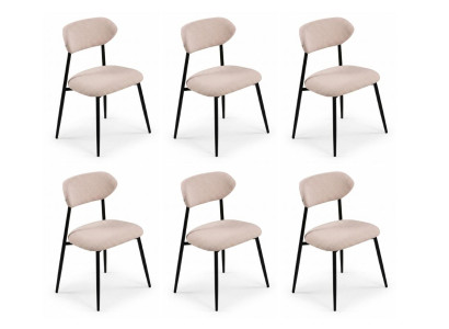 6x Stühle Stil modern Farbe beige neu Esszimmer praktisch bequem weich