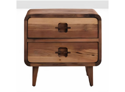 2x Nachttisch Stil modern Farbe braun neu Holz praktisch bequem kompakt