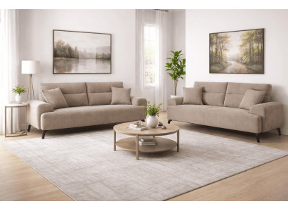 2x 3 Sitzer Sofa Stil modern Farbe braun neu bequem praktisch komfortabel