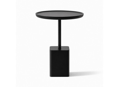 2x Beistelltisch Stil modern Farbe schwarz neu praktisch Wohnzimmer rund