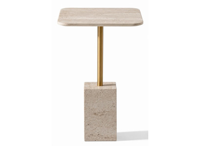 2x Beistelltisch Stil modern Farbe beige quadratisch bequem Wohnzimmer