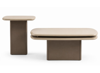2x Beistelltisch Stil modern Farbe grau neu praktisch bequem quadratisch