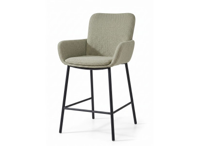 Barhocker Metallbeine Komfort Moderner Stil Trend Pistaziengrün Stoff