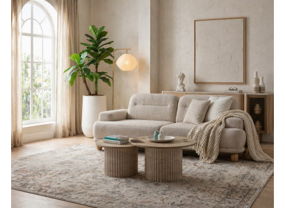 3Sitzer Sofa Stoff Modern Kissen Weiß Elegant Minimalistisch Kompakt