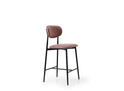 Barhocker Braun Bequem Schwarz Lang Stilvoll Praktisch Weich Textil