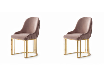 2 moderne Stühle im eleganten Design für Esszimmer.