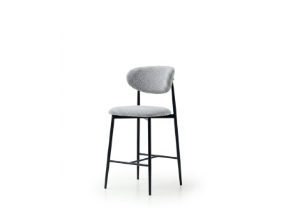 Barhocker Grau Bequem Weich Metall Modern Komfortabel Stilvoll