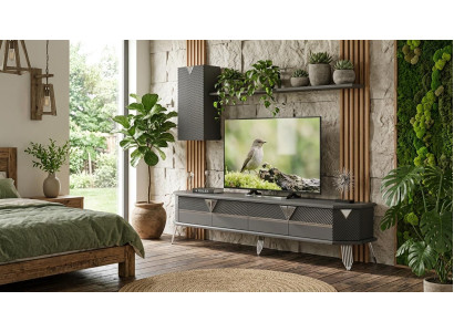 Unterblock Oberer Block Wohnzimmer Stil modern schwarz bequem geräumig
