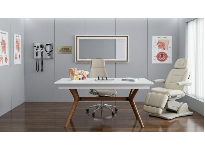 Tisch Spiegel Wohnzimmer Stil modern weiß rechteckig praktisch ausziehbar