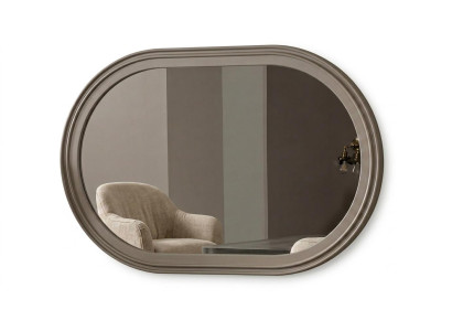 Spiegel Stil modern braun bequem praktisch Wohnzimmer oval