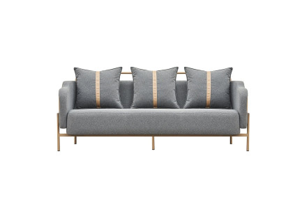 Sofa grau abnehmbare Kissen modern elegant funktional